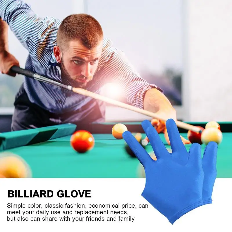 Snooker Billiard Glove Breathable Billard Gloves Right/Left Hand Three Finger Smooth Biliardo Billiard Accessories Finger Gloves