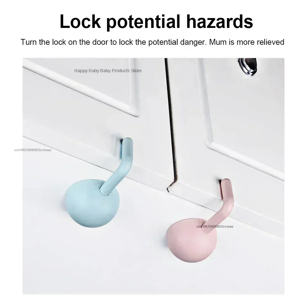 vvocciChildren Safety Cabinet Multifunctional 1/2/3pc Safety Lock Anti-Pinch Hand Door Drawer Locks Security Refrigerator Buckle