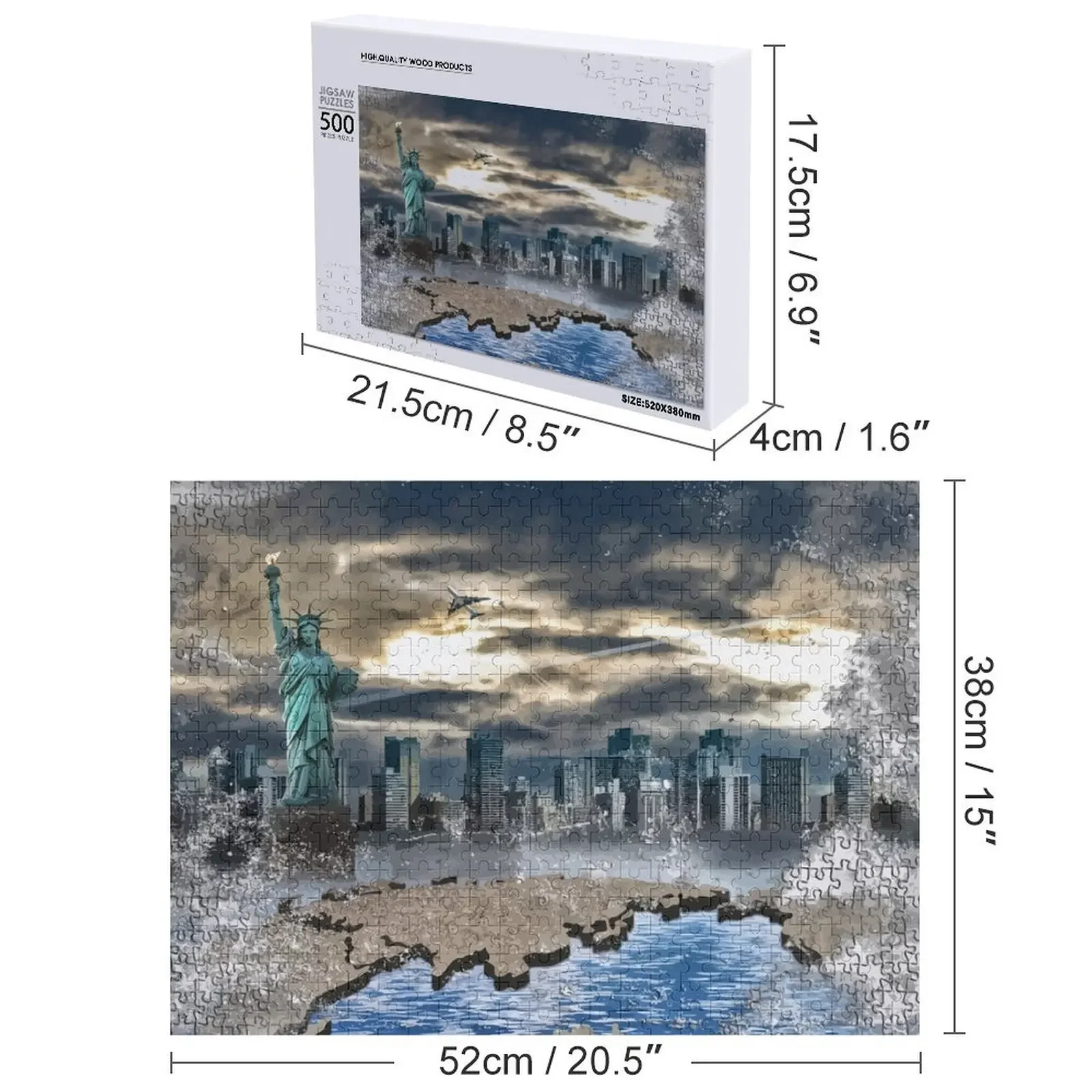 نيويورك بازل قطع هدية خشبية مخصصة اسم خشبي مخصص ألعاب شخصية لغز الحيوان #4