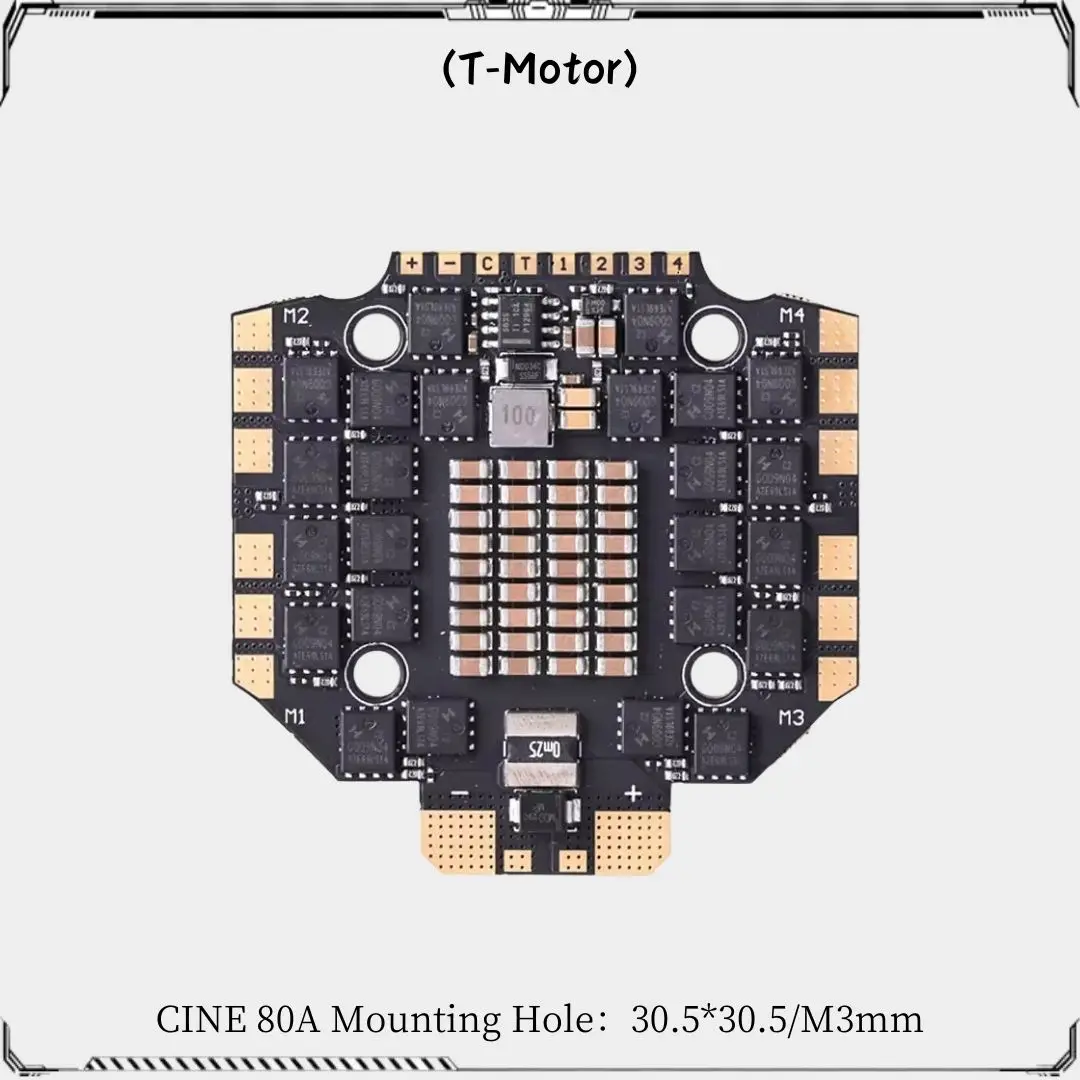 T-MOTOR CINE 80A BLH_32 4-8S 4IN1 ESC for 7-8inch X8 Cinematic Build and Four-axis Large- scale Long-distance Drone