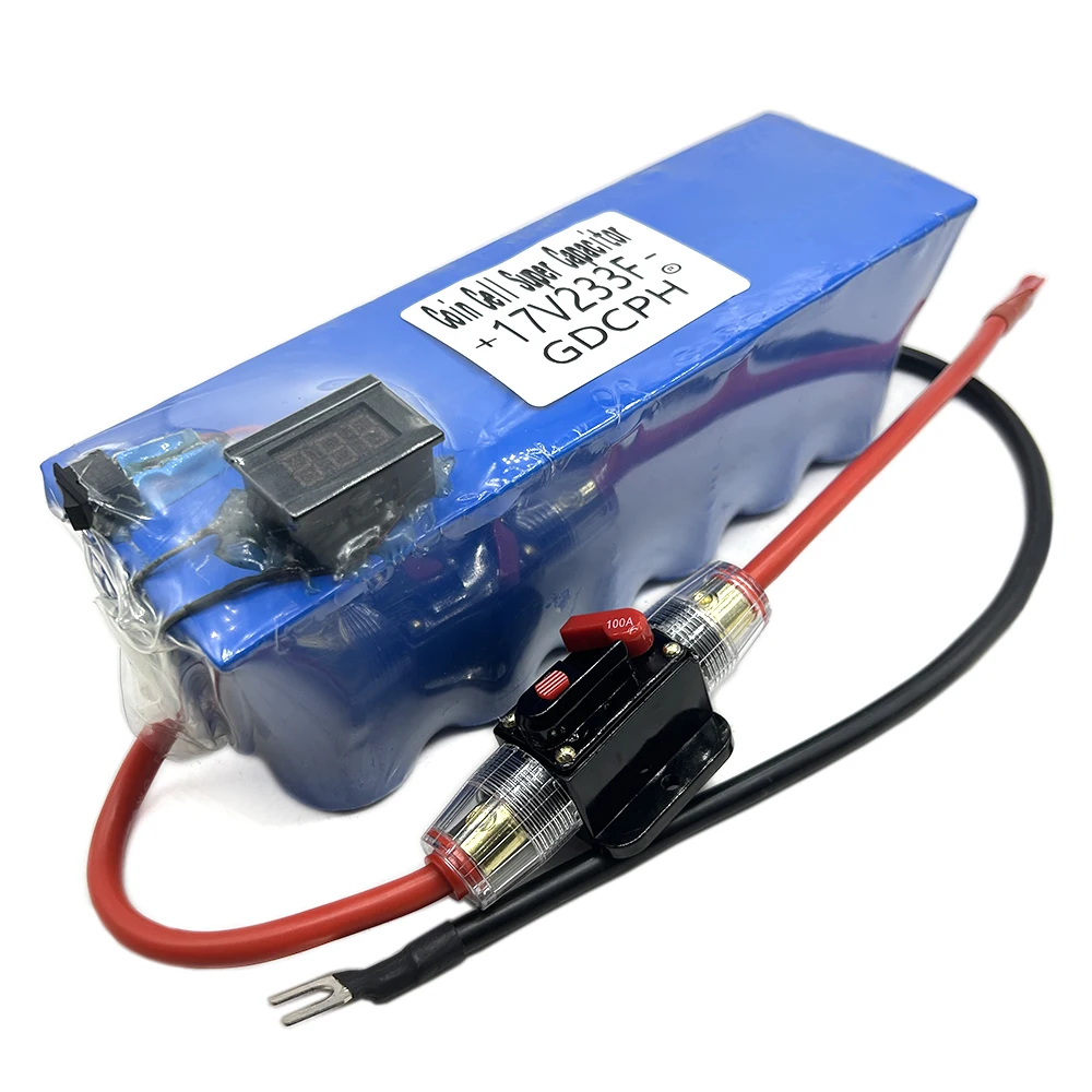 

GDCPH 17V233F Módulo retificador automotivo 2.85V 700F Grande capacidade com visor voltímetro Fonte de alimentação de reserva