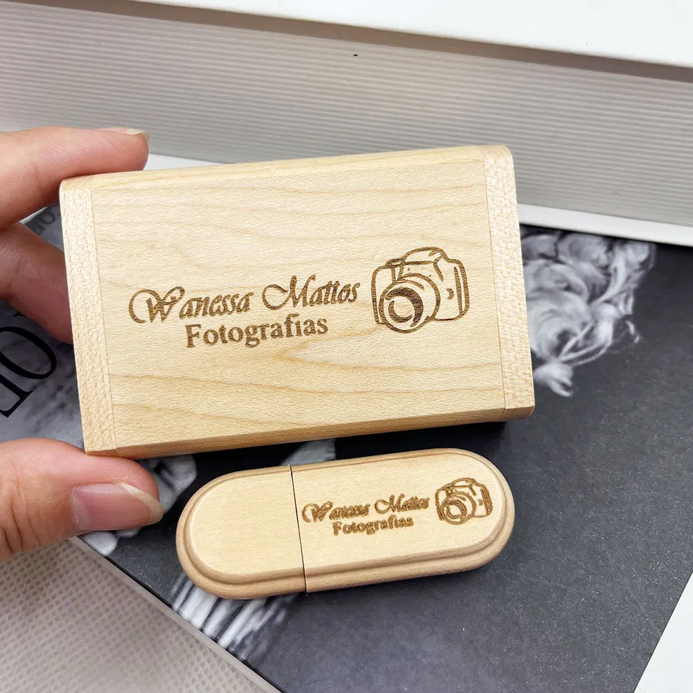 20 قطعة/الوحدة USB 2.0 (شعار مخصص مجاني) خشبي Usb 64gb محرك فلاش USB بندريف 4GB 8GB 16GB 32GB 64GB ذاكرة عصا للهدايا