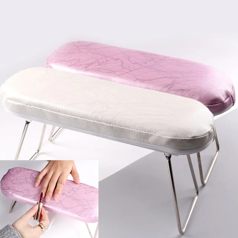 Cojín suave y lavable para reposabrazos, almohada de mano de cuero, soporte para muñeca, soporte para manicura, mesa de arte para uñas