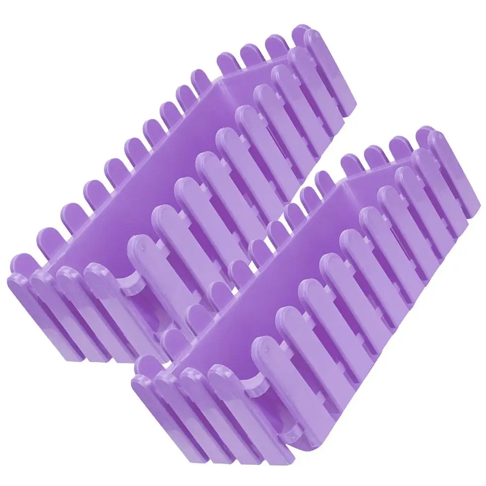 

2pcs Rectangular Fence Flower Pots Purple Durable Planters for Bonsai Succulents Garden Vegetables Herbs Planter Box Plastic