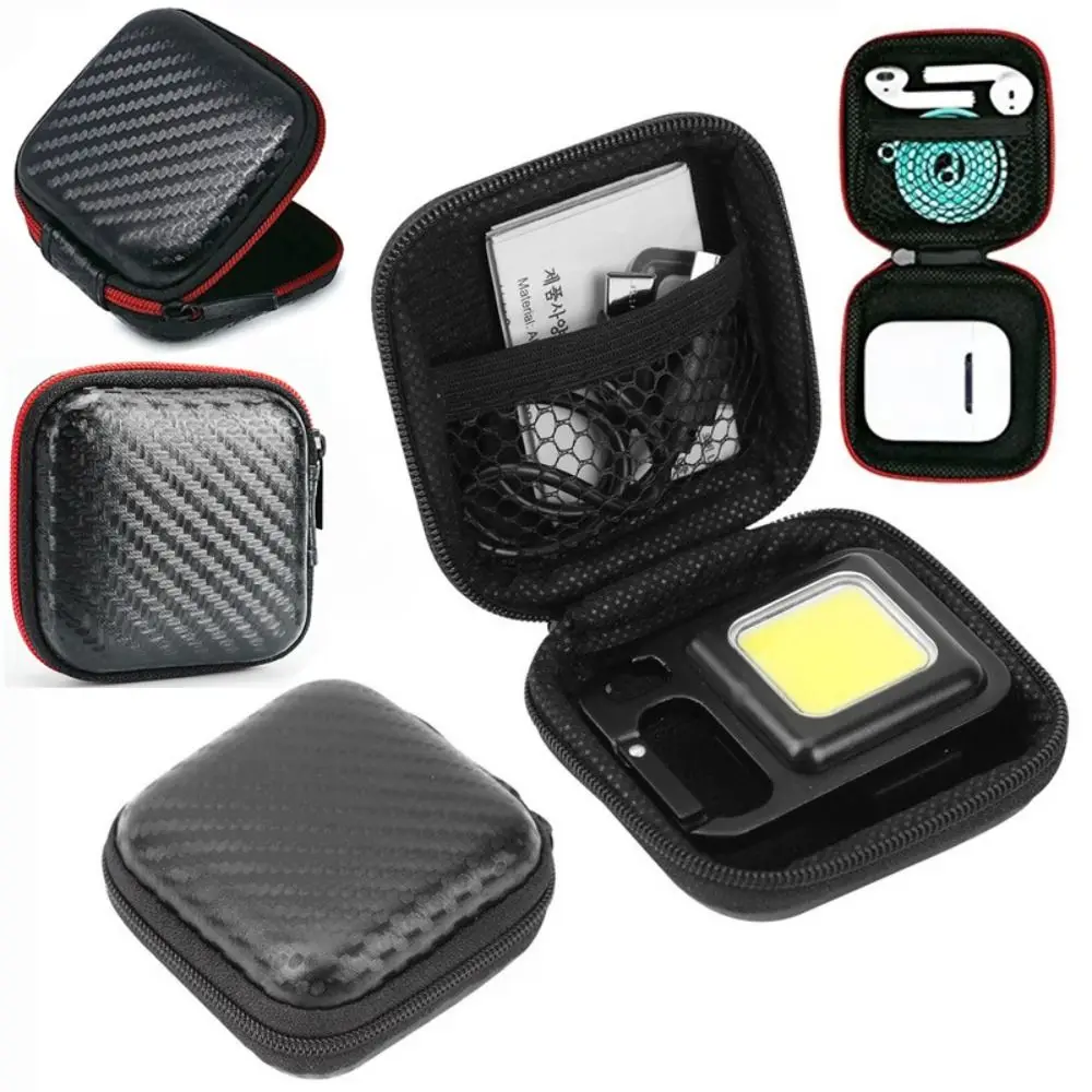 Portable COB LED Storage Case Practical Mini Compression Resistant Work Light Storage Box Square Earphone Organizer