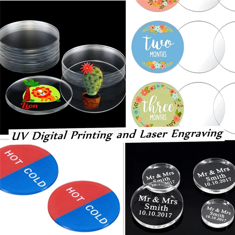 

AF95-прозрачные круглые акриловые листы диаметром 8 дюймов, круги из плексигласа толщиной 1/8 дюйма для вывесок, печати, дисков для торта, поделок своими руками