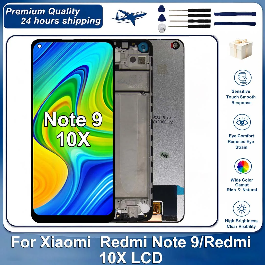 IPS For Xiaomi Redmi Note 9 LCD M2003J15SC Display Touch Screen Panel Digitizer Assembly For Redmi 10X Display Replacement Parts