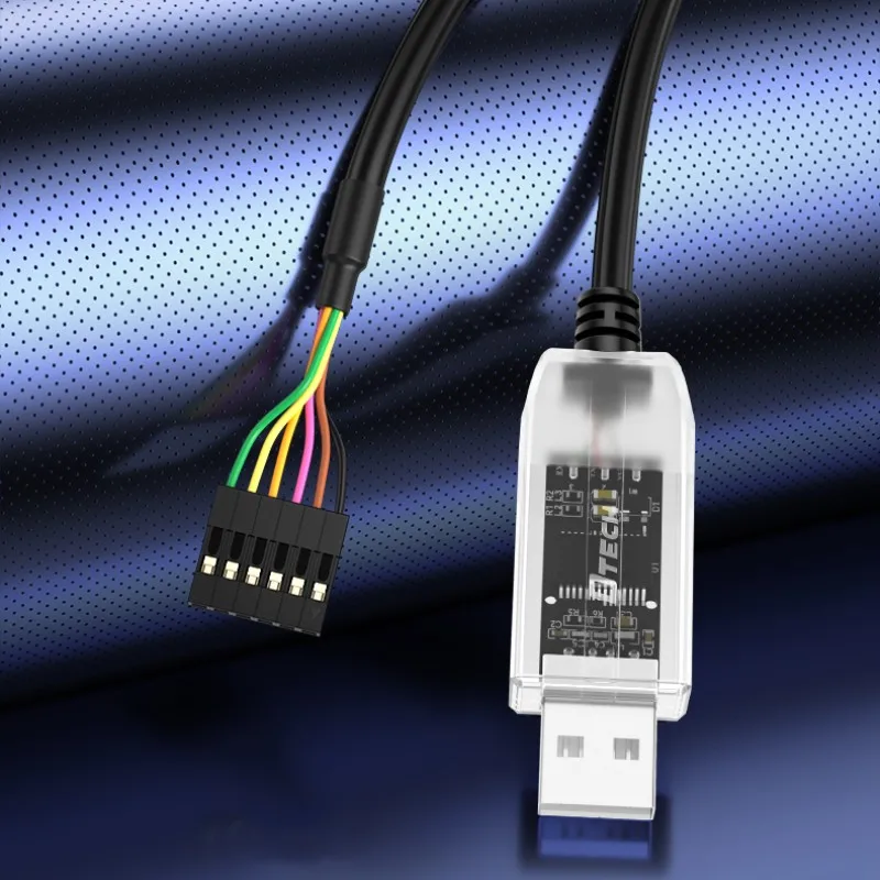 DTECH Factory Price TTL Serial Adapter Console Cable 3m USB a to 6P TTL 3.3V Converter Cable