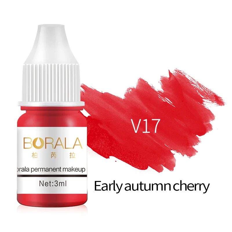 Borala 26 Farben Permanent Make-up Pigment Lippen-Tattoo-Tinten Vegane Augenbrauen Microblading Pigmente 3ml Körperkunst-Tinte für PMU-Künstler
