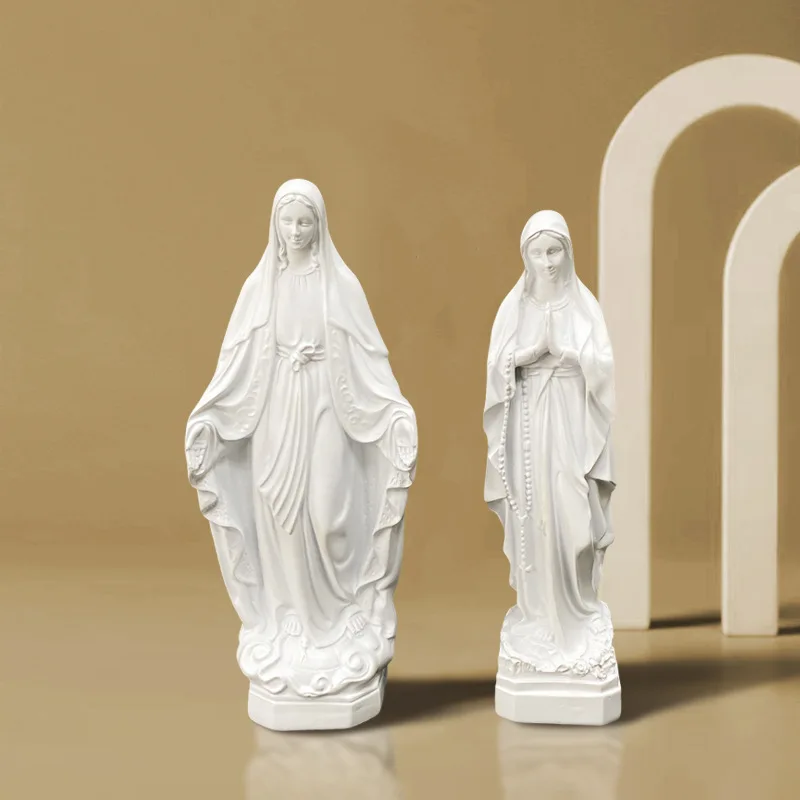 

Lady of Lourdes Blessed Virgin Mother Mary Home Ornaments Catholic Religious Gift Resin Figurine Statue Holy Living Room Dective
