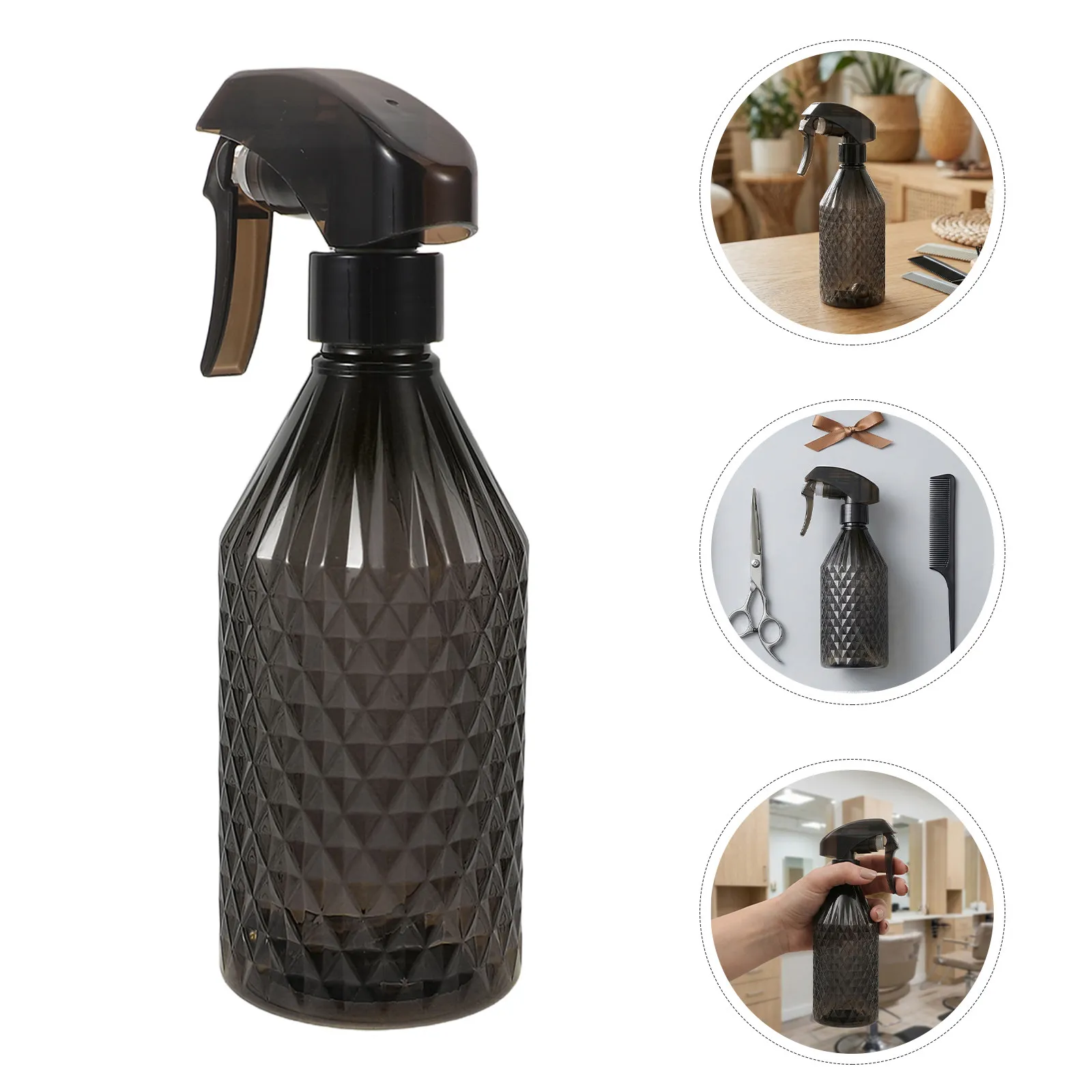 200Ml Hair Water Spray Bottle Continuous Fine Mist Sprayer Plastic Refillable Barber Hairdresser Water Spray Bottle Black