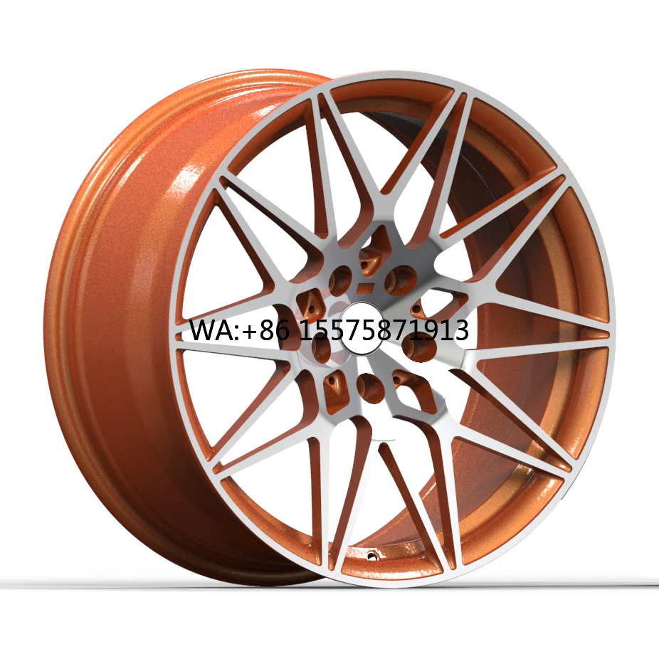 

For New Orange Top for for M2/M3/M5 3/5 Series F10/G11 5X112/5X120 Forged Aluminum Alloy Wheels 30mm ET for Replacement