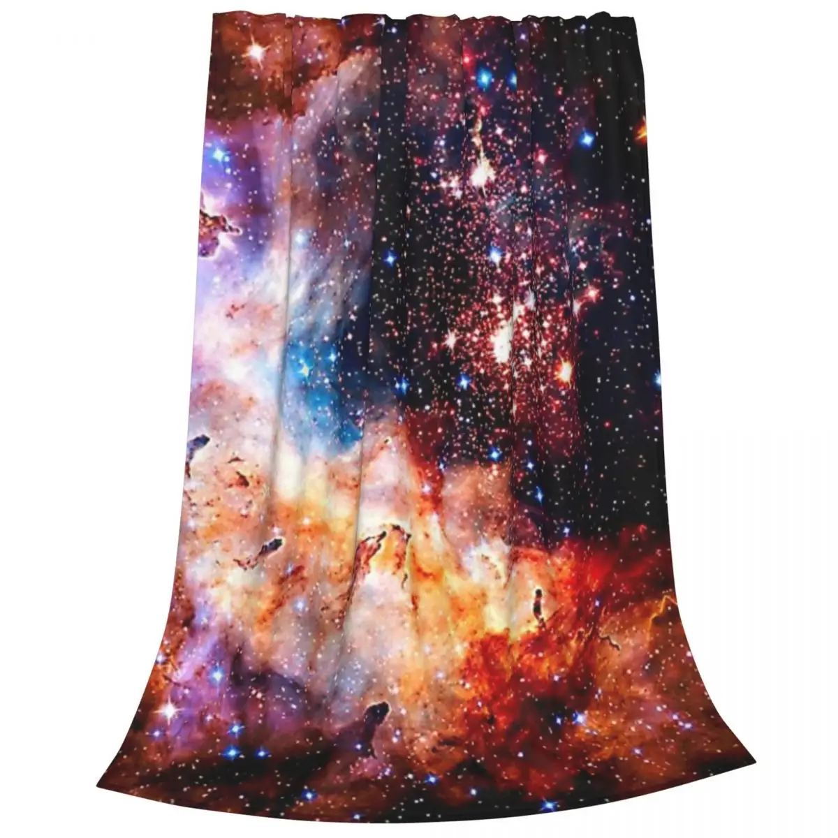 Fluffy Baby Blanket Cosmic Connection, Galaxy, Space, Nebula, Stars, Planet, Universe, Sofa Camp Nap Bedspread Cozy Flannel