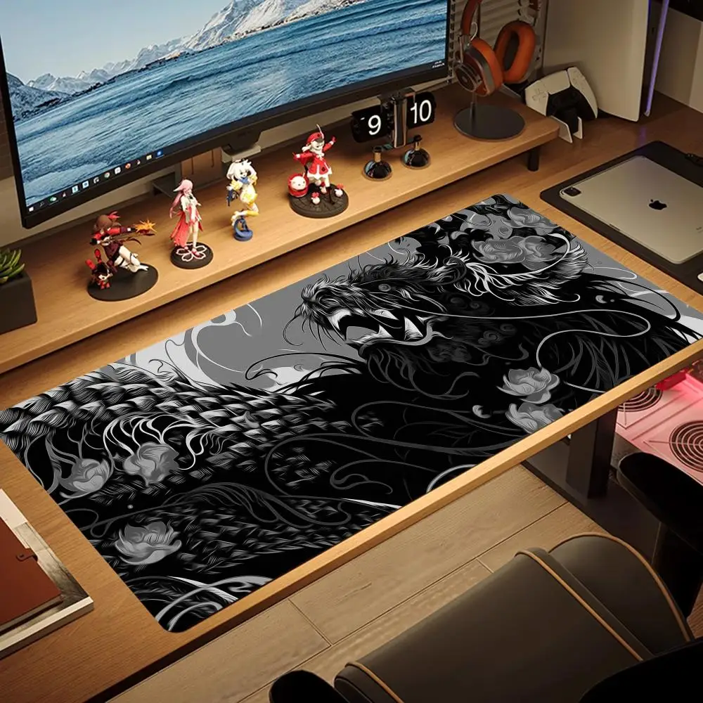 

Black Monster keyboard monitor Mouse Pad Large MousePad XXL Gaming Rubber Lock Desk Mat Computer Gamers tablet phone work office
