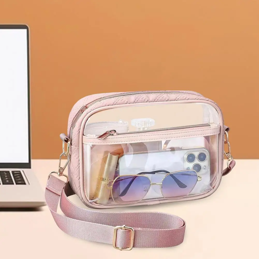 Sac à Bandoulière Étanche et Transparent, avec Sangle Réglable, pour Téléphone et Argent, pour l'Extérieur