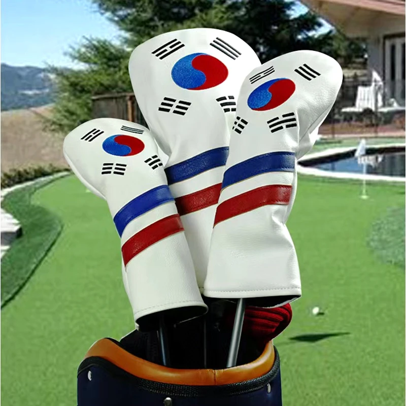 Golf Club Wood Head Cover, Waterproof and Durable, Rain Cover, High Quality PU, 1 #3 UT, KOREA