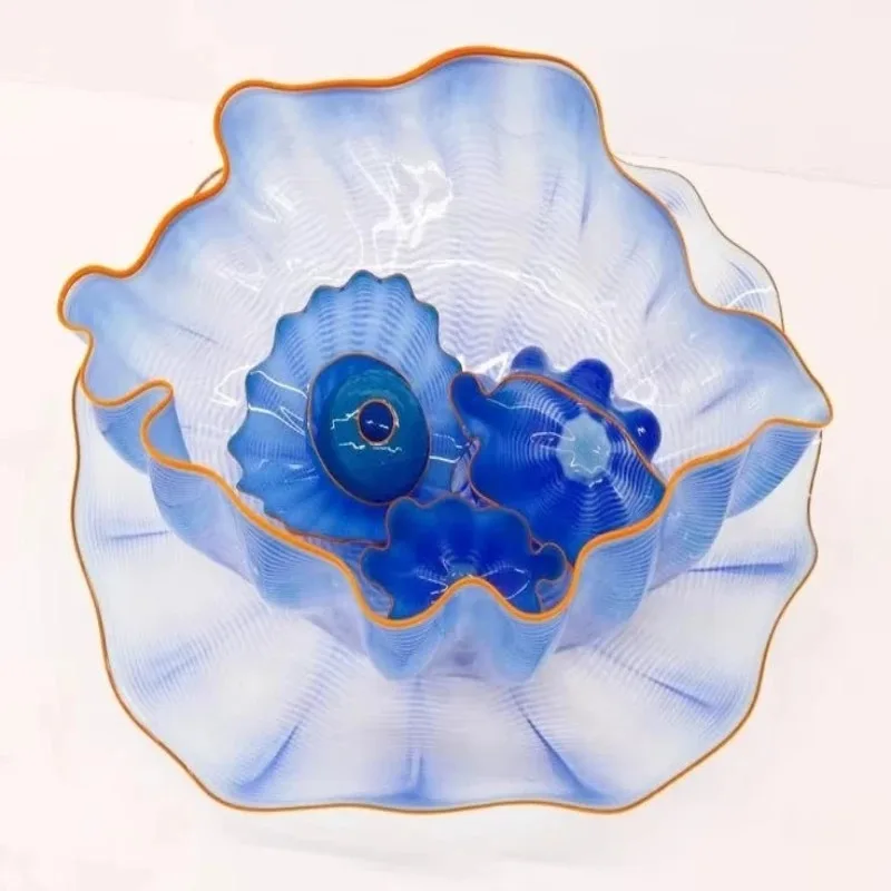 Bowl vase stained glass handmade, folk art