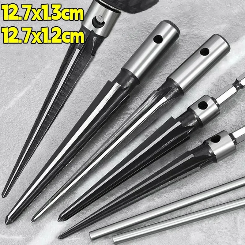 เครื่องมือตัดรูทรงกรวยแบบมือถือ รุ่น T-handle Taper Reamers สำหรับงานไม้ รูปทรงหกเหลี่ยม สำหรับเจาะรูบริดจ์พิน