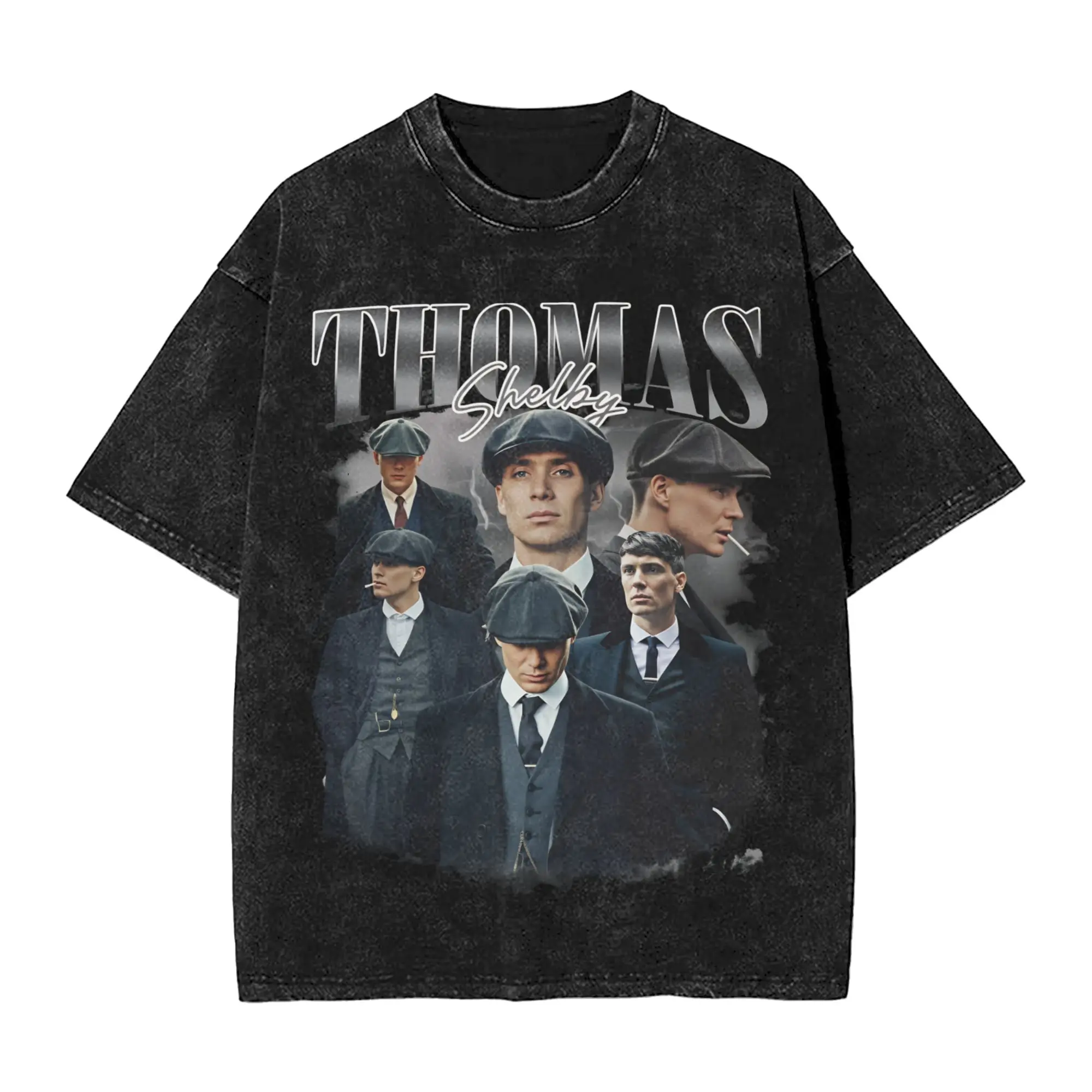 Thomas Shelby T-Shirt Men Peakys Blinders Leisure Pure Cotton Tee Shirt Crew Neck Short Sleeve T Shirts Plus Size Clothing