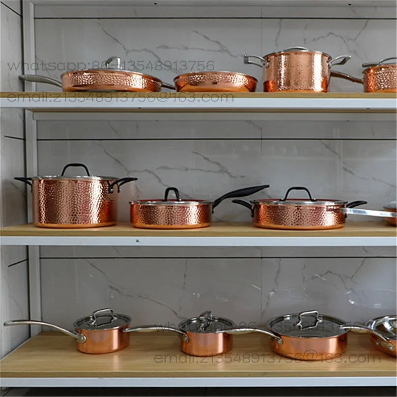 Stainless steel hammer print copper pan frying pan, special promotion