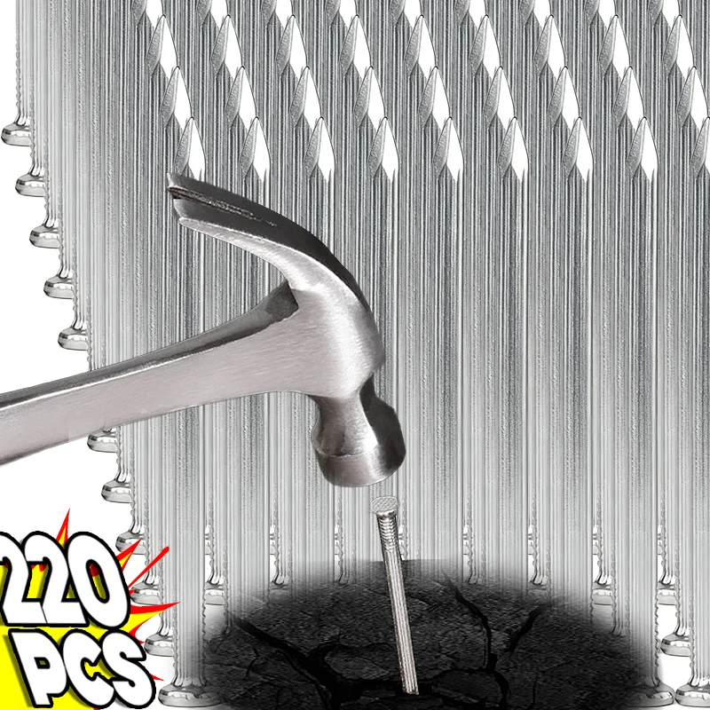 

220/78pcs Nails Galvanized Steel Reliable Concrete Sturdy RustProof Brick Easy Installation DIY Repair Simple Furnitures Nails