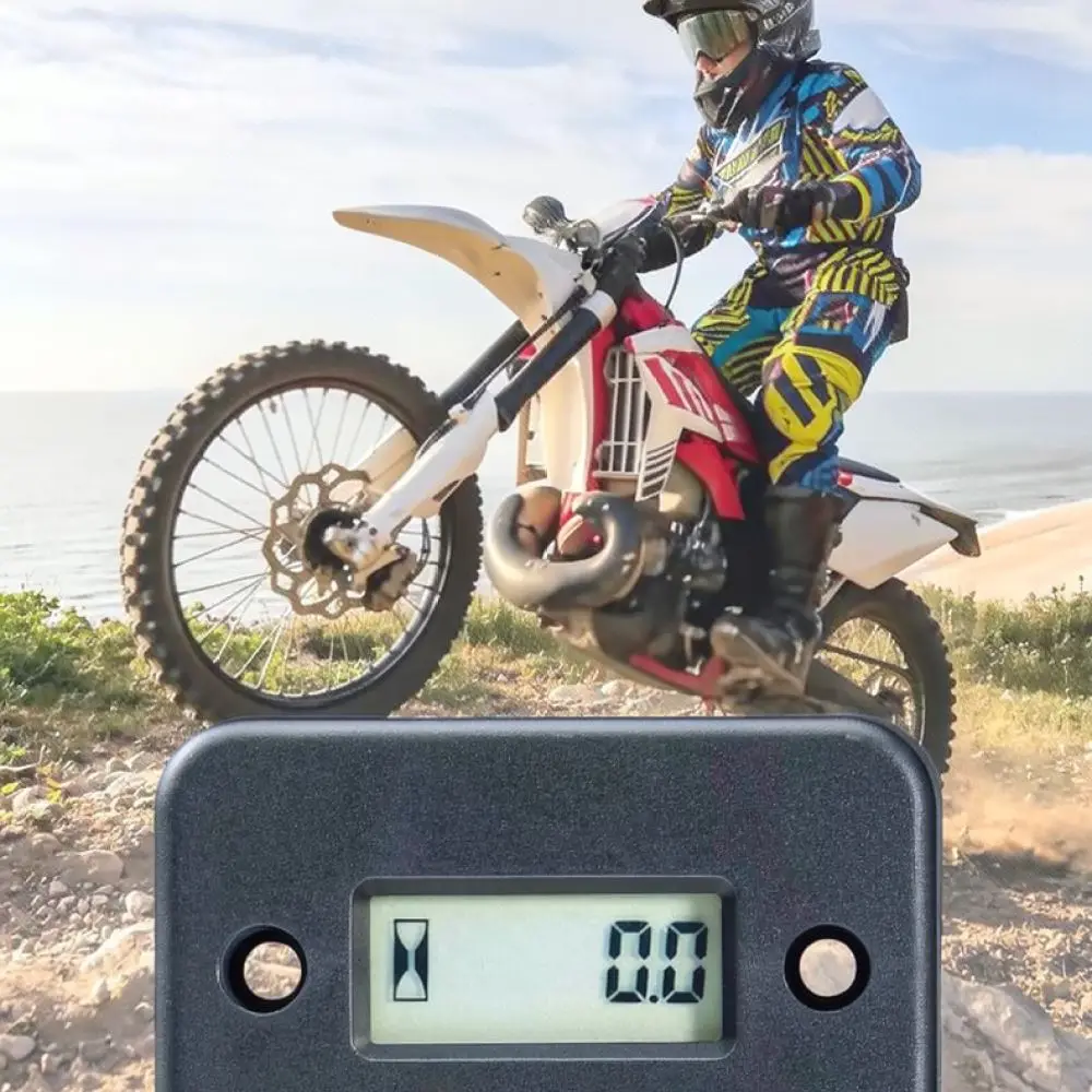 Digital Vibration Hour Meter For Off Road Motorcycle ATV Garden Equipment Waterproof Engine Maintenance Gauge