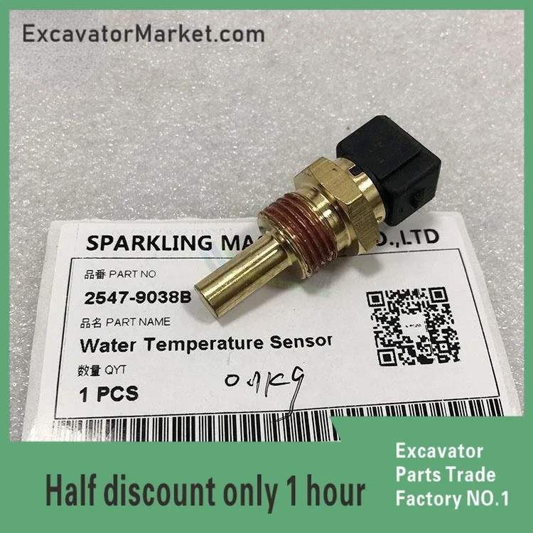 Excavator Accessories Water Temperature Sensor  2547-9038B For Doosan DH220-5 Machinery Parts Sensor 2547-9038B