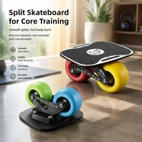 FreeSkates Portable Roller Road Drift Skates Plate, with Aluminum Alloy Deck Non-Slip, Board Split Skateboard with PU Wheels Hig 2