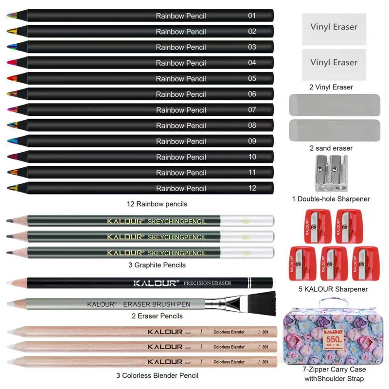 KALOUR 550 Colors Premium Colored Pencil Collection Art Set Premium Basswood Case,Perfect for Artist Gifts&Long-Term Creativity