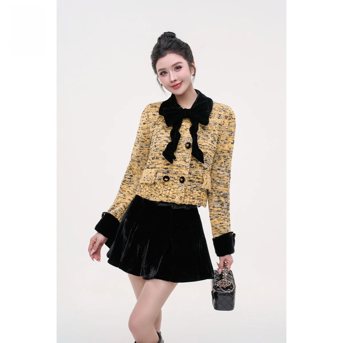 

Ladies First Slim Fit Knitted Coat with Waist-Cinching Design Autumn Winter New Sle Chunky Knit Sweater with Detachable But...