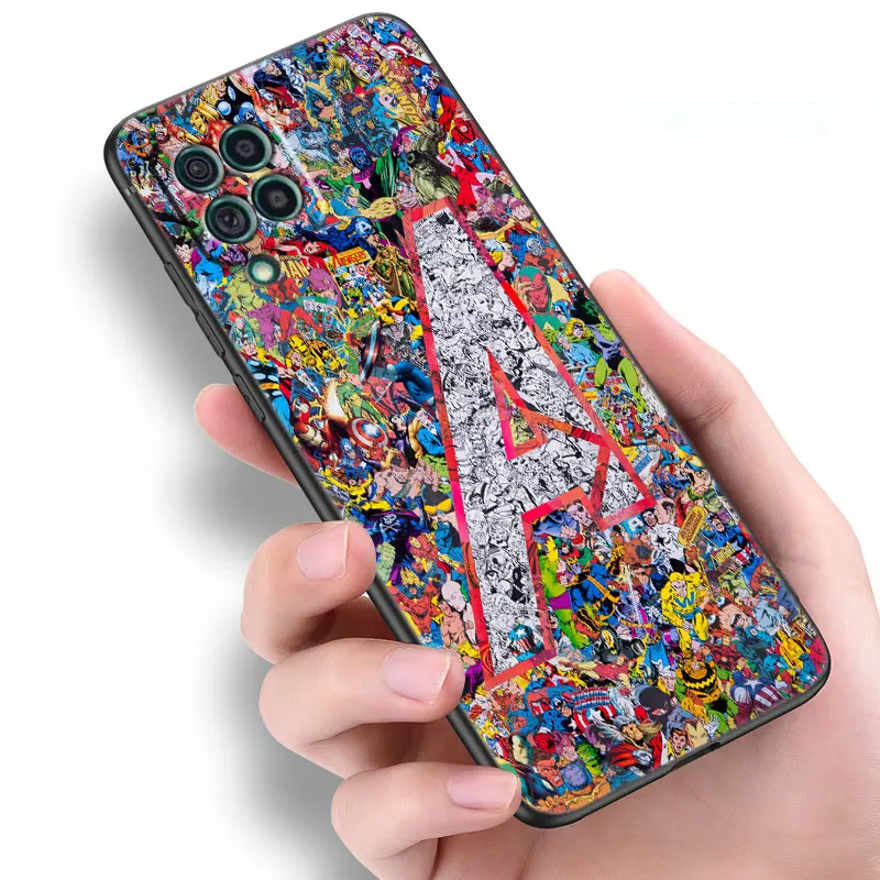 Funda estética de cómics de Marvel para Samsung Galaxy M13 M04 M53 M52 M51 M42 M33 M32 M11 M12 M21 M23 M31S M30S Note 10 Plus 20 Ultra