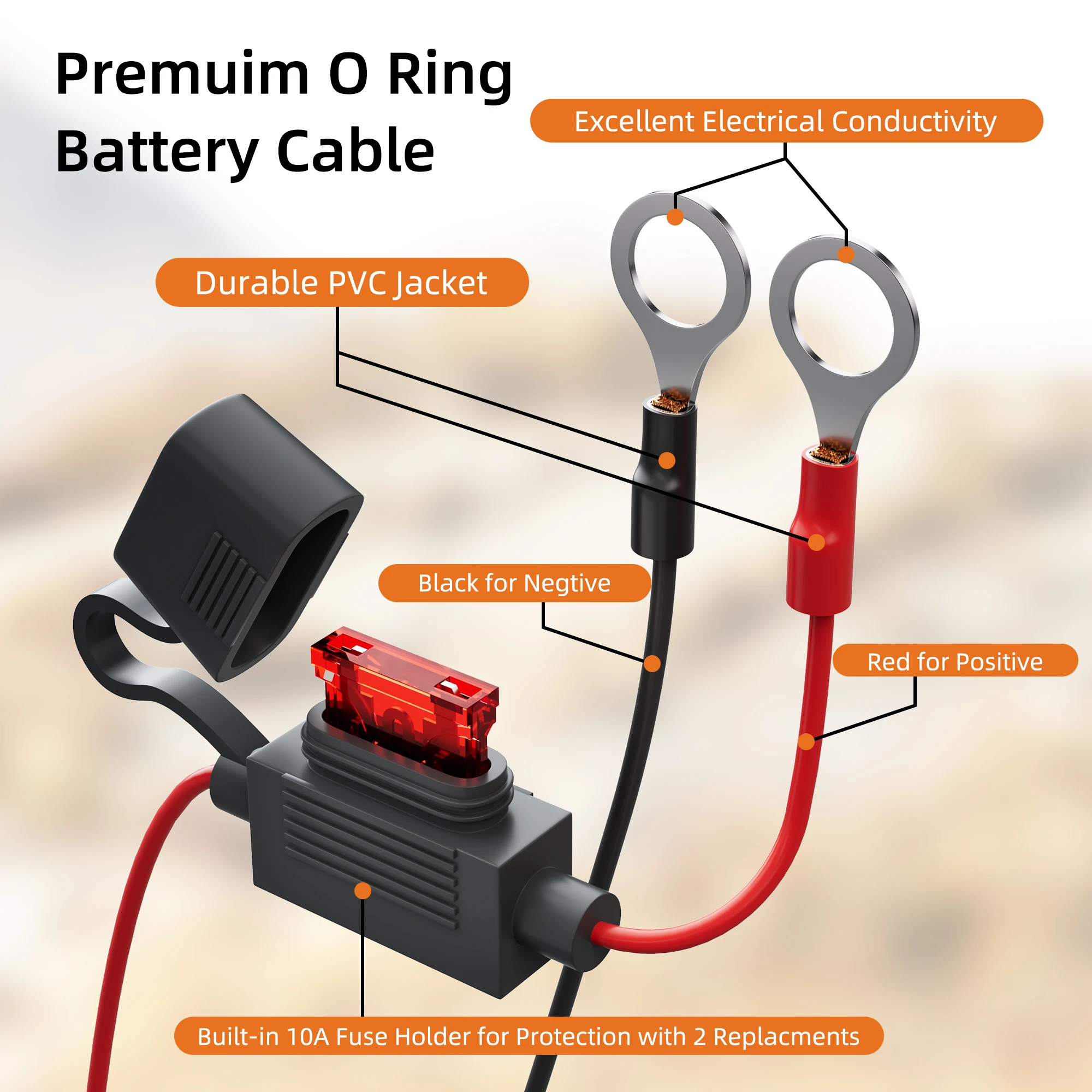 Starlink Mini Battery Power Cable 5M Starlink Mini 12-24V Battery Adapter O-Ring Power Cable with Fuse and Switch Ideal For RV