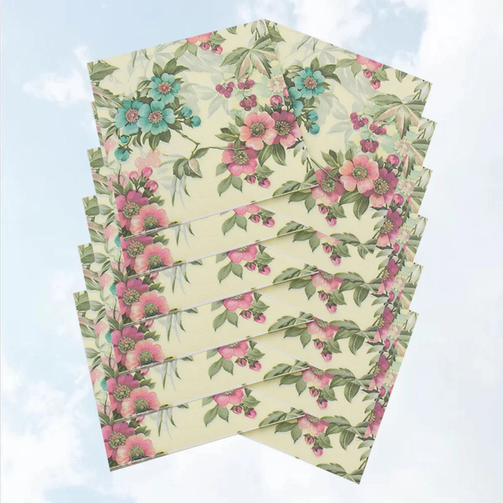 20 servilletas de té de papel para fiesta, pañuelos faciales para toallas de colores, impresión de flores