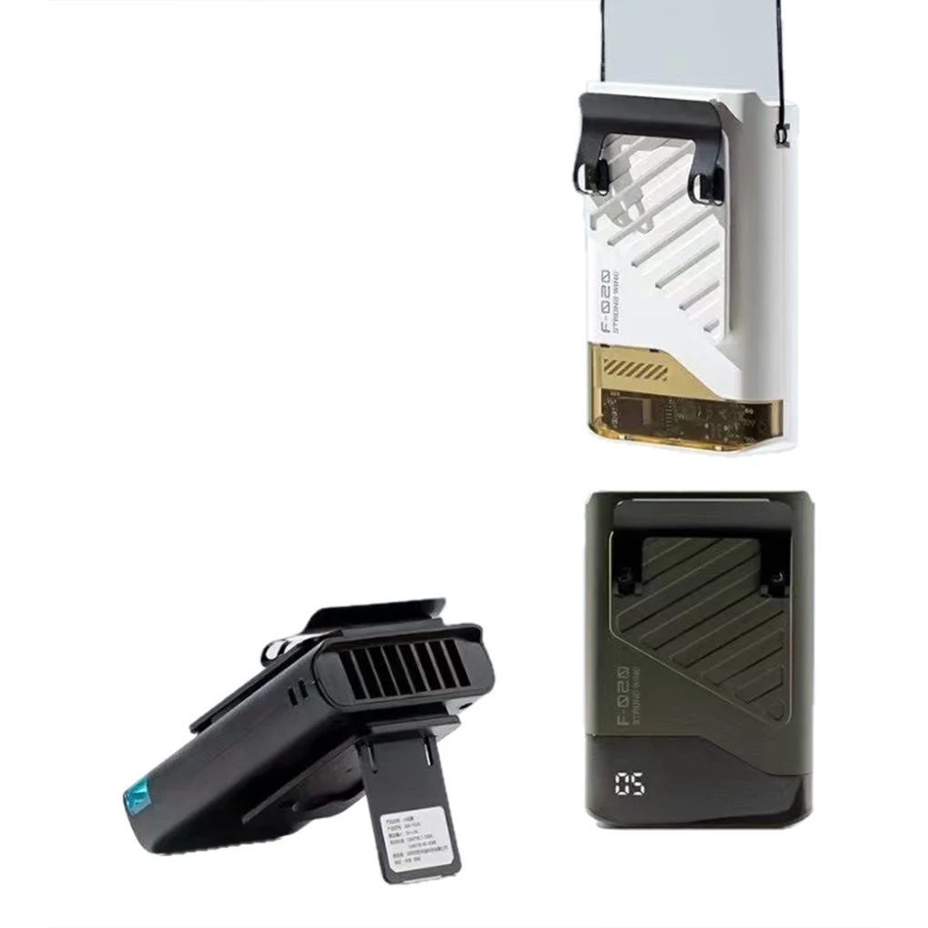 

Портативный поясной вентилятор 4 в 1, многофункциональный перезаряжаемый подвесной вентилятор на шею со светодиодным дисплеем, 5 скоростей, 10000 об/мин, охлаждающий вентилятор с зажимом