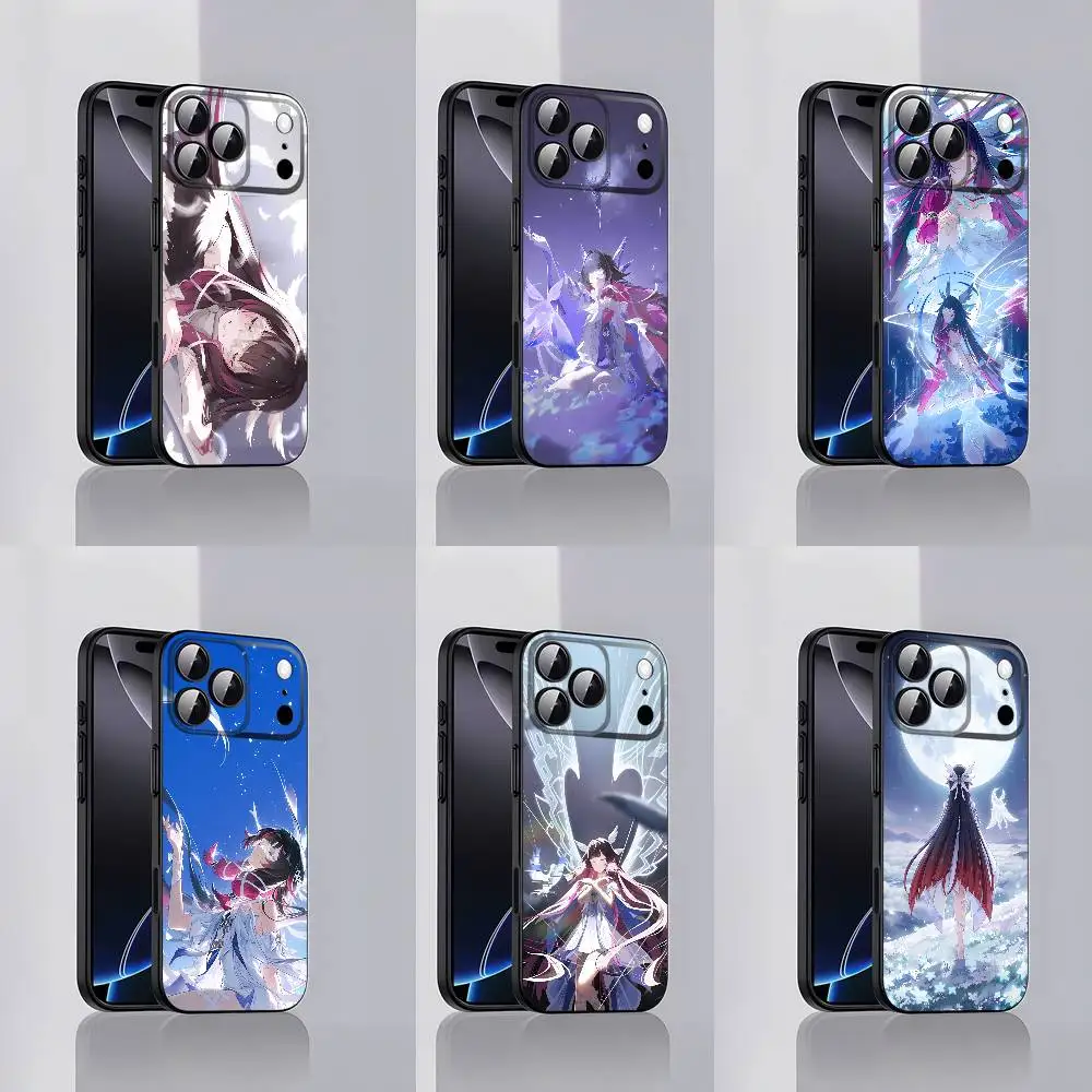 

G-Genshin C-Columbina Impact Phone Case For iPhone 17,16,15,14,13,12,11,Pro,Max,Plus,E,SE4,Air,Mini Black Cover