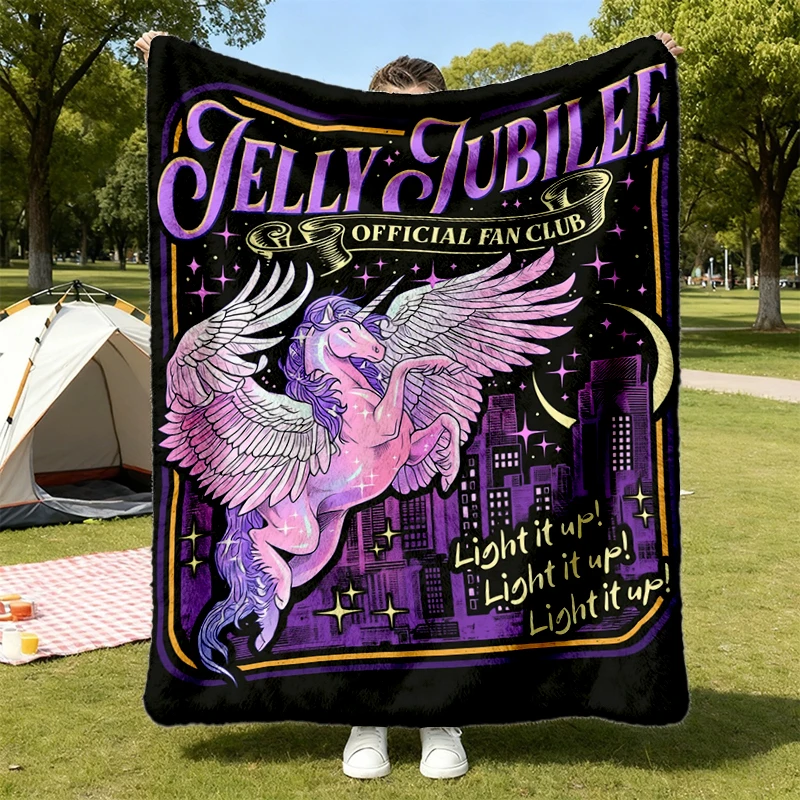 Jelly Jubilee Crescent City Fans Flannel Blanket , House Of Earth And Blood, Sjm Merch