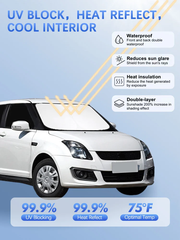 Pare-soleil pour pare-brise de voiture, pour Suzuki Swift Sport 3 4 5, blocs de protection contre les rayons UV, accessoires de voiture d'été