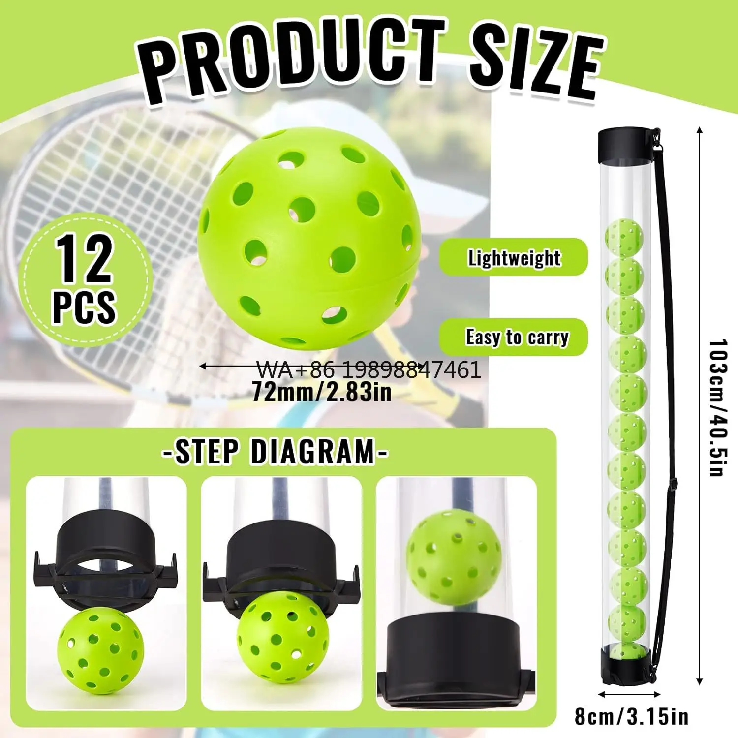

Tennis Pickleball Ball Pick up Pickers Pickle Ball Ball Ccollector Tube Collectors