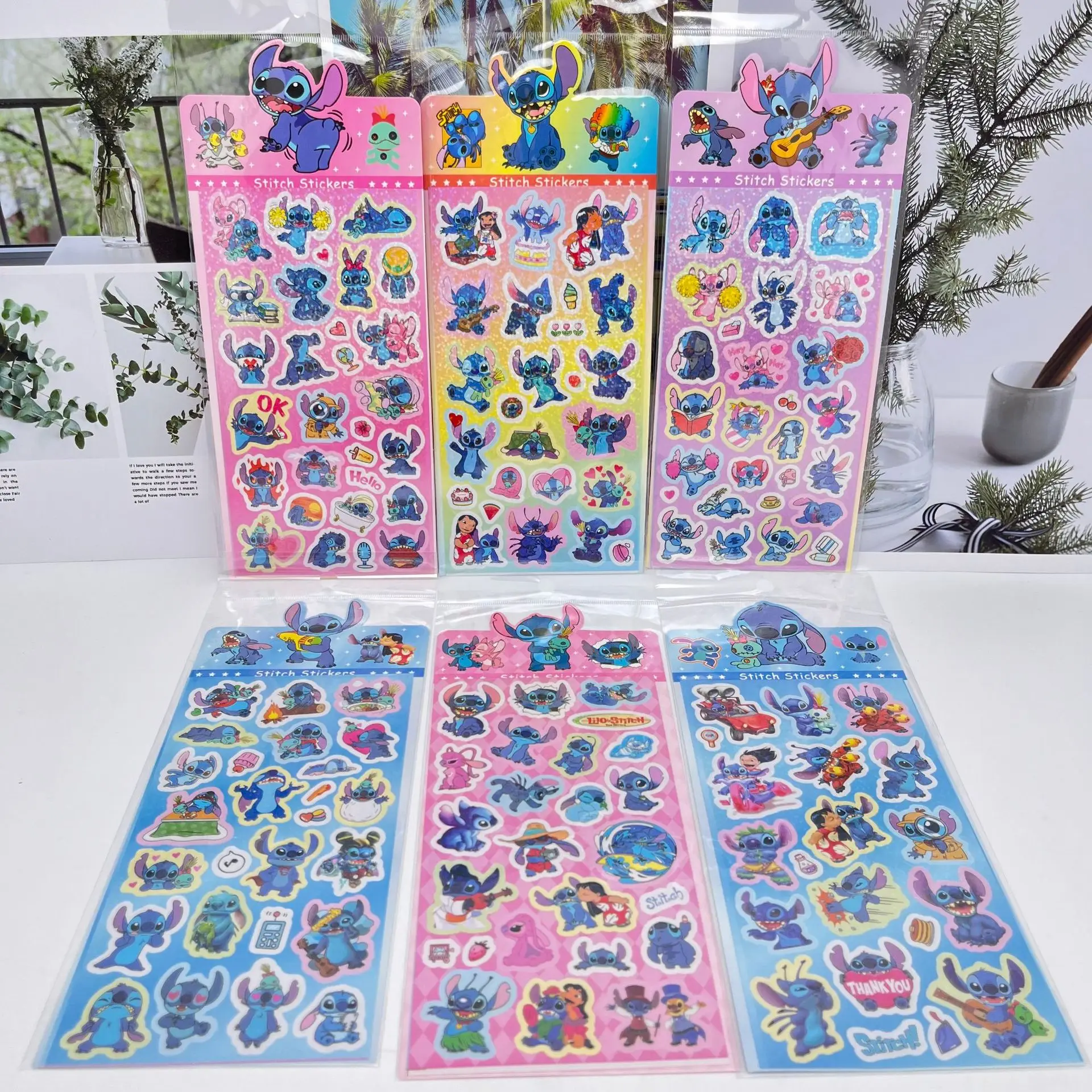 20pcs Stitch Guka Sticker Cut-Free DIY Handmade Graffiti Materials Stickers Cartoon Sticker Stationery Wholesale