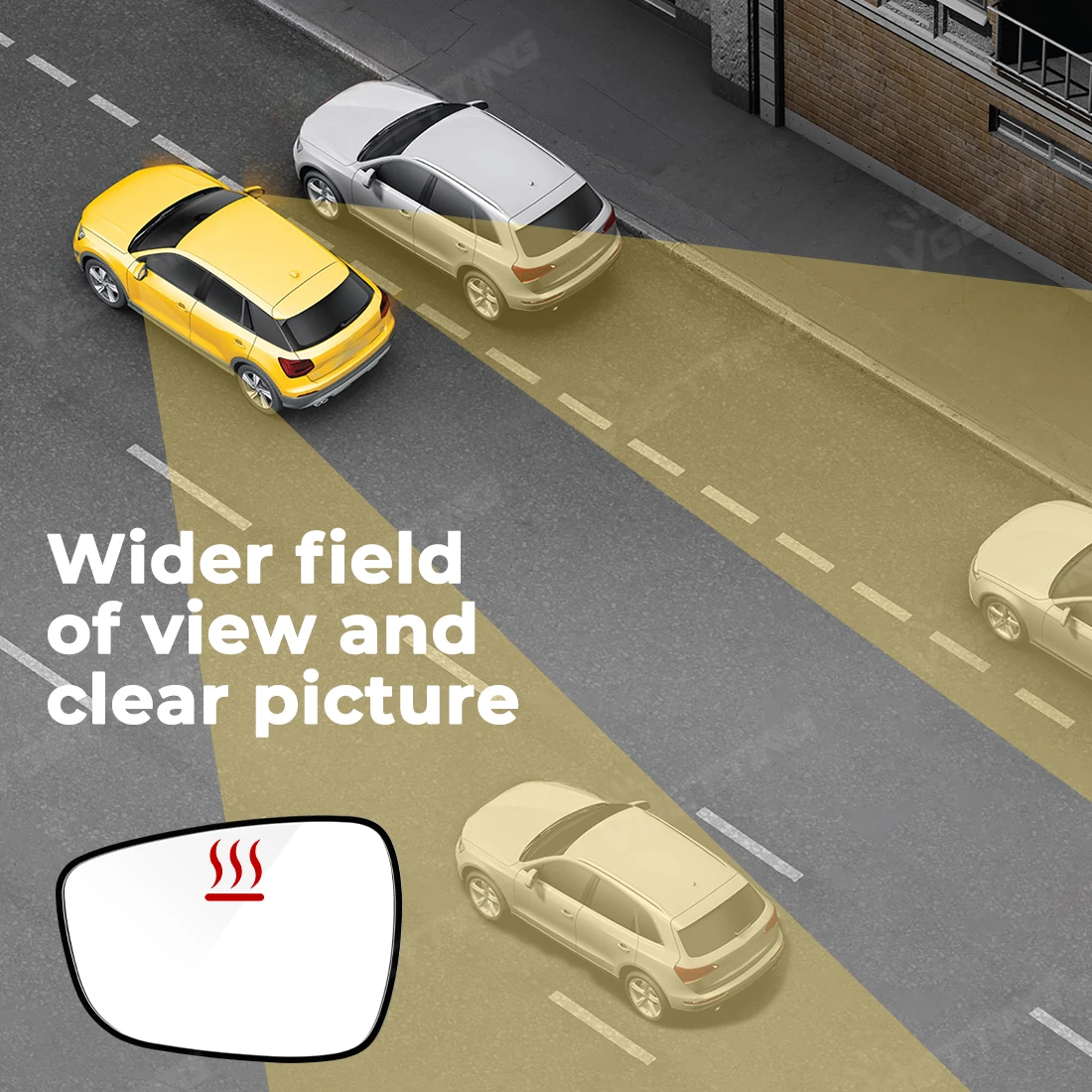 

Vgetting Rear View Mirror For Hyundai Elantra 2011 2012 2013-2015 Heated Rearview Mirror Left/Right 87611-3X000 Car Accessories