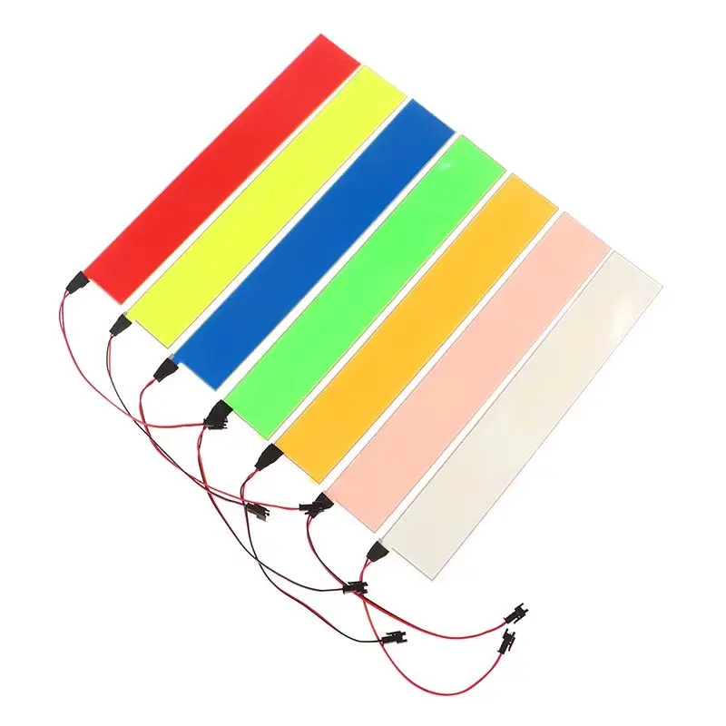 Flexible EL Light Panel Electroluminescent Back Light Strip Lamp for Home Car Party 30.3x5.3cm