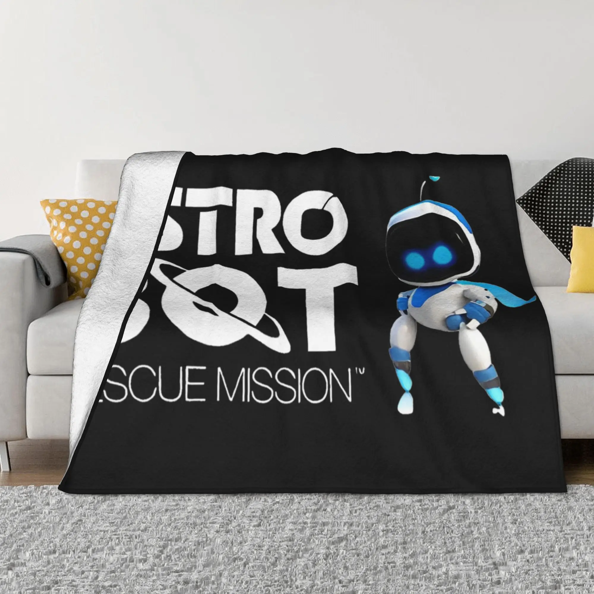 Strobot-Couverture de jeu de dessin animé pour salle de jeux, couverture de glouton créative pour la maison, couette fine en peluche, 150x125cm