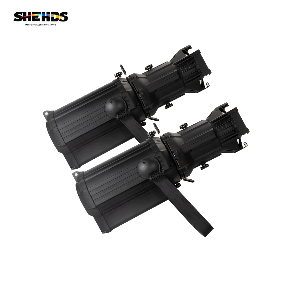 SHEHDS 2PCS LED 250W Profile Spot Leko Light Warm+Cool White / RGBW Theater Stage Light Custom Light Shapes For Wedding Catwalk