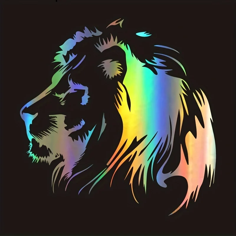 Meditation Lion Black White Waterproof Vinyl Sticker For Car Motorcycle Window Bumper Exterior Decor