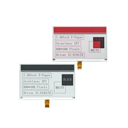 7.5 inch Electronic Paper Ink Screen 800x480 Resolution Black And White EPD E-Paper UC8179 Driver SPI Interface 24Pin