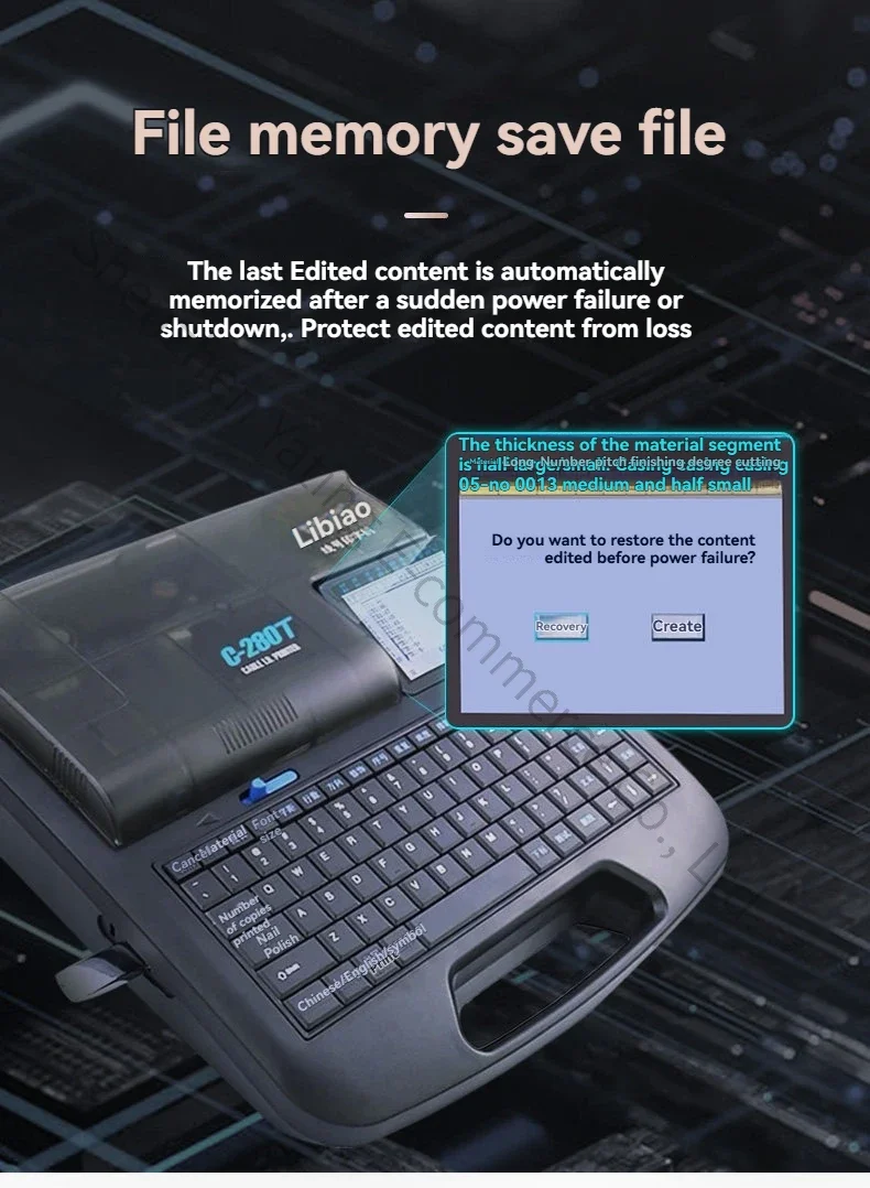 1pc  Intelligent Computer Portable Coding Machine Bluetooth Electronic Wire Number Machine Pipeline Line Label PVC Sleeve