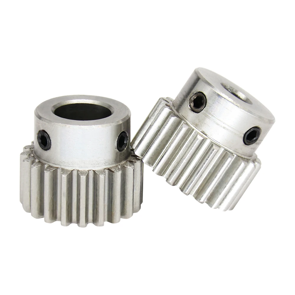 1 Piece Spur Gear 1M-19T/20T Bore Size 6/8/10 mm 304 Stainless Steel Transmission Gear Teeth Thickness 10 mm Total Height 18 mm