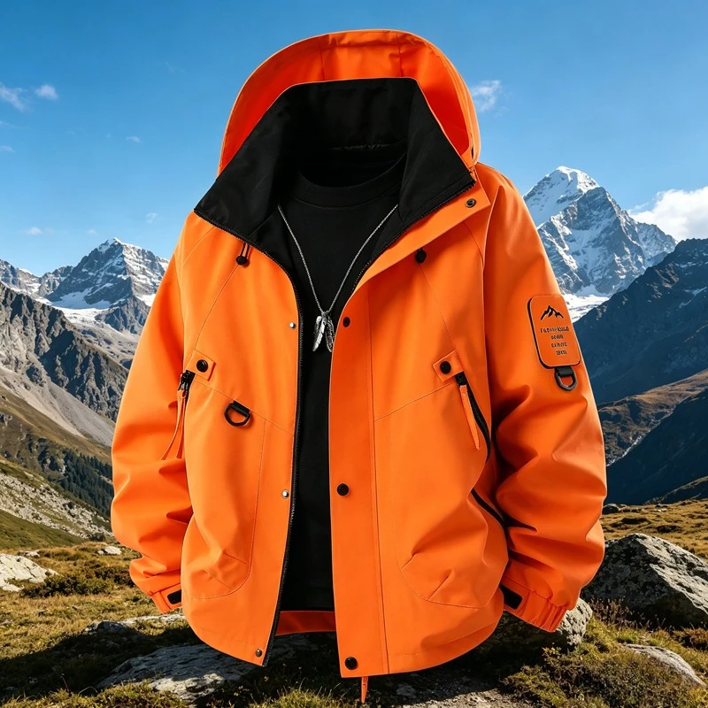 2026 Unisex Rain Coat Hiking Camping Trekking Mountaineering Waterproof Jackets Men Women Outdoor Sporty Windproof Windbreaker