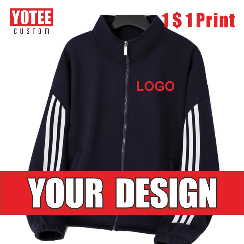 

YOTEE Outdoor Jacket Logo Customized Embroidery Printing Company Autumn/Winter Coat Zipper Hoodie Men's and Women's Thin Coat