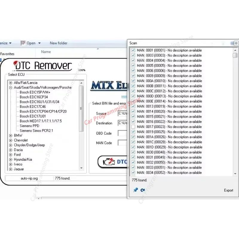 Hot MTX DTC Remover 1.8.5.0 Latest Version with Keygen 9 Extra ECU Tuning Software Compatible with KESS KTAG FGTECH OBD2 Tools